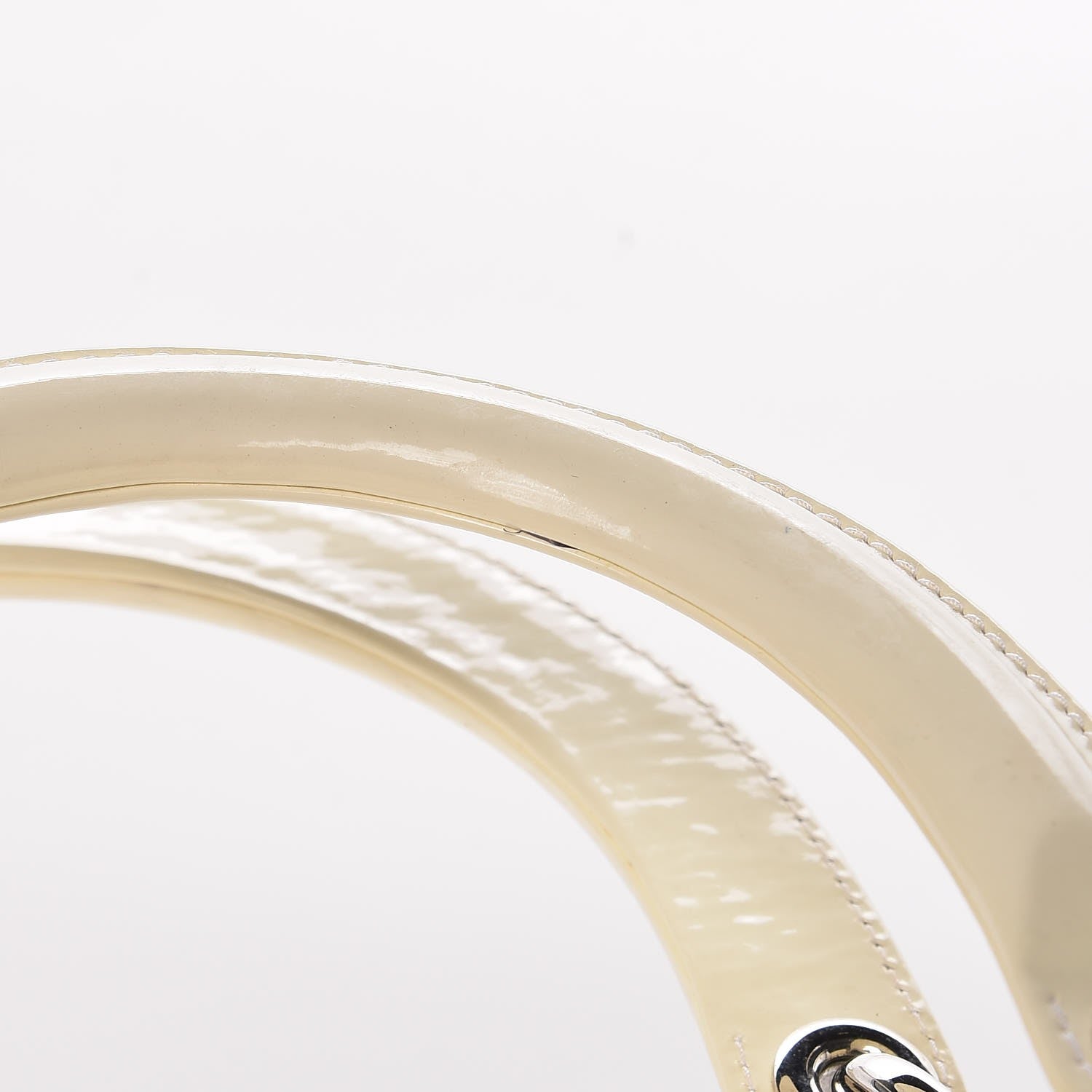 Christian Dior Patent Cannage Large Lady Dior White 12 of 14