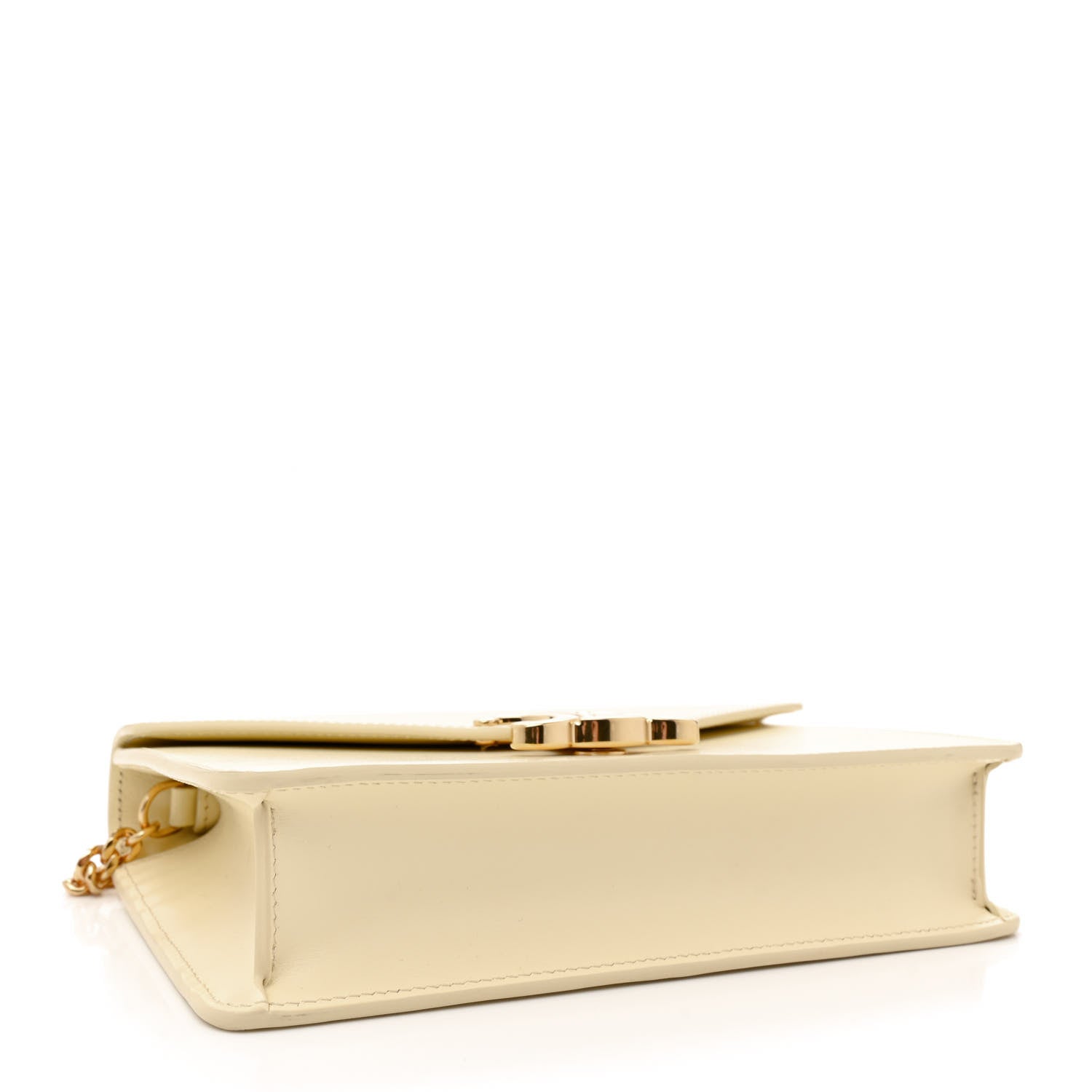 Celine Shiny Calfskin Triomphe Margo Wallet on Chain Sunlight 4 of 11