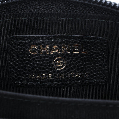 Chanel Caviar Quilted Boy Zip Around Coin Purse Wallet Black 6 of 7