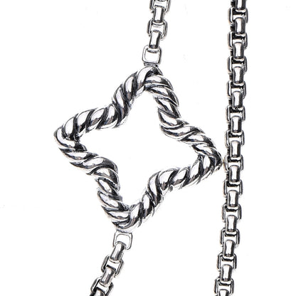 David Yurman Sterling Silver 25mm Quatrefoil Chain Necklace 4 of 6