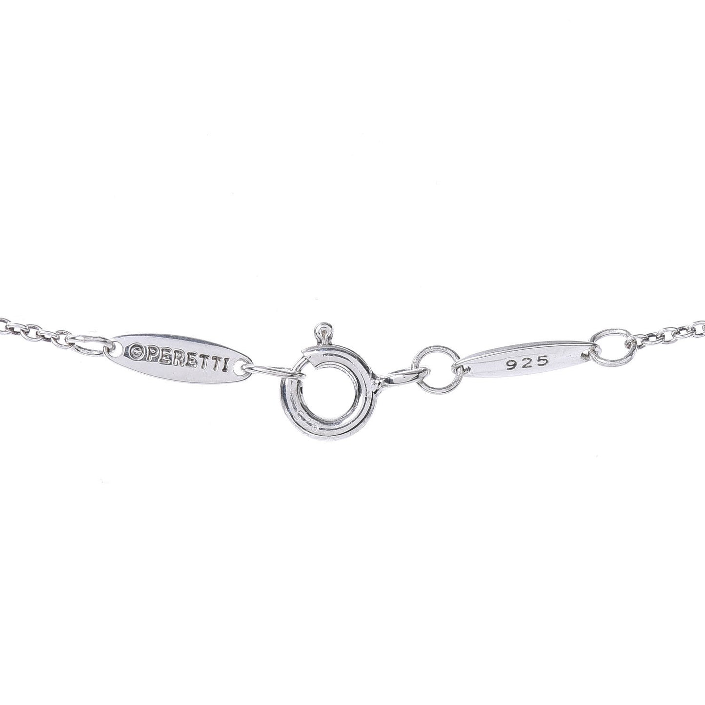 Sterling Silver Diamond .03ct Elsa Peretti Diamonds by the Yard Pendant Necklace