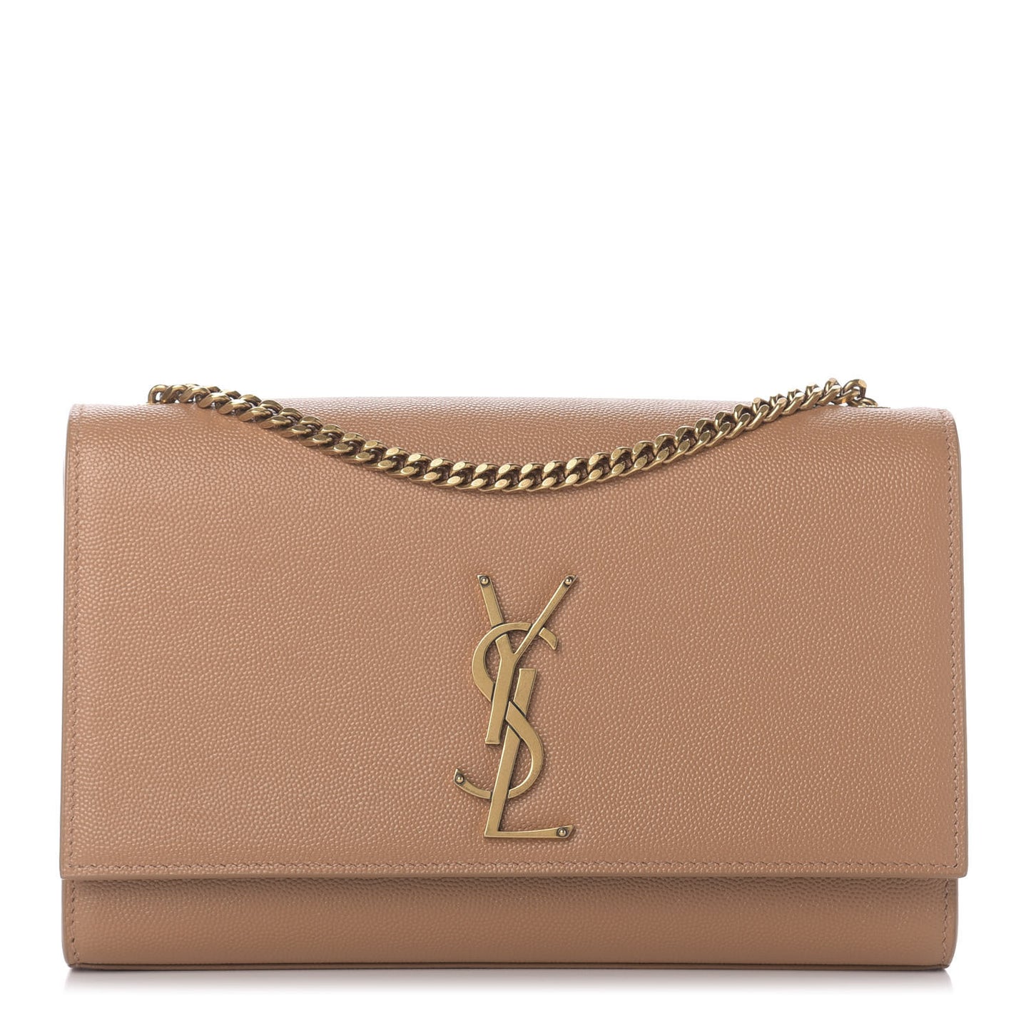 Grain De Poudre Medium Monogram Kate Satchel Dark Beige