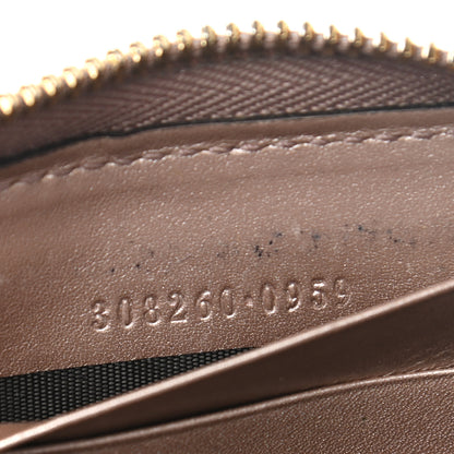 Gucci Metallic Microguccissima Zip Around Heart Wallet Pink 6 of 9