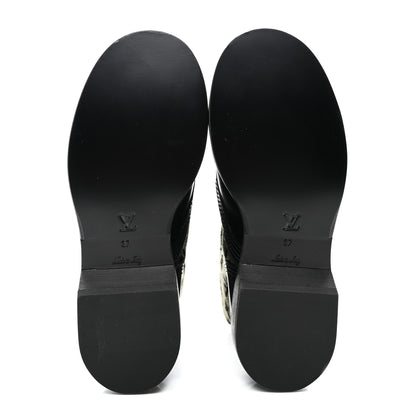 Louis Vuitton Velour Metropolis Flat Ranger Boot 37 Khaki Green 5 of 10