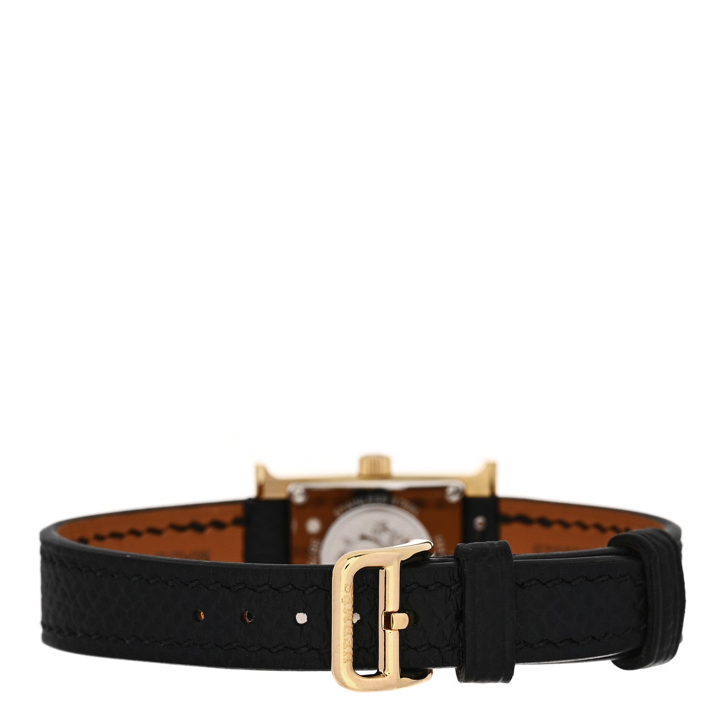 Hermes Stainless Steel Epsom 17.2mm Heure H Hour Quartz Watch Noir 3 of 5