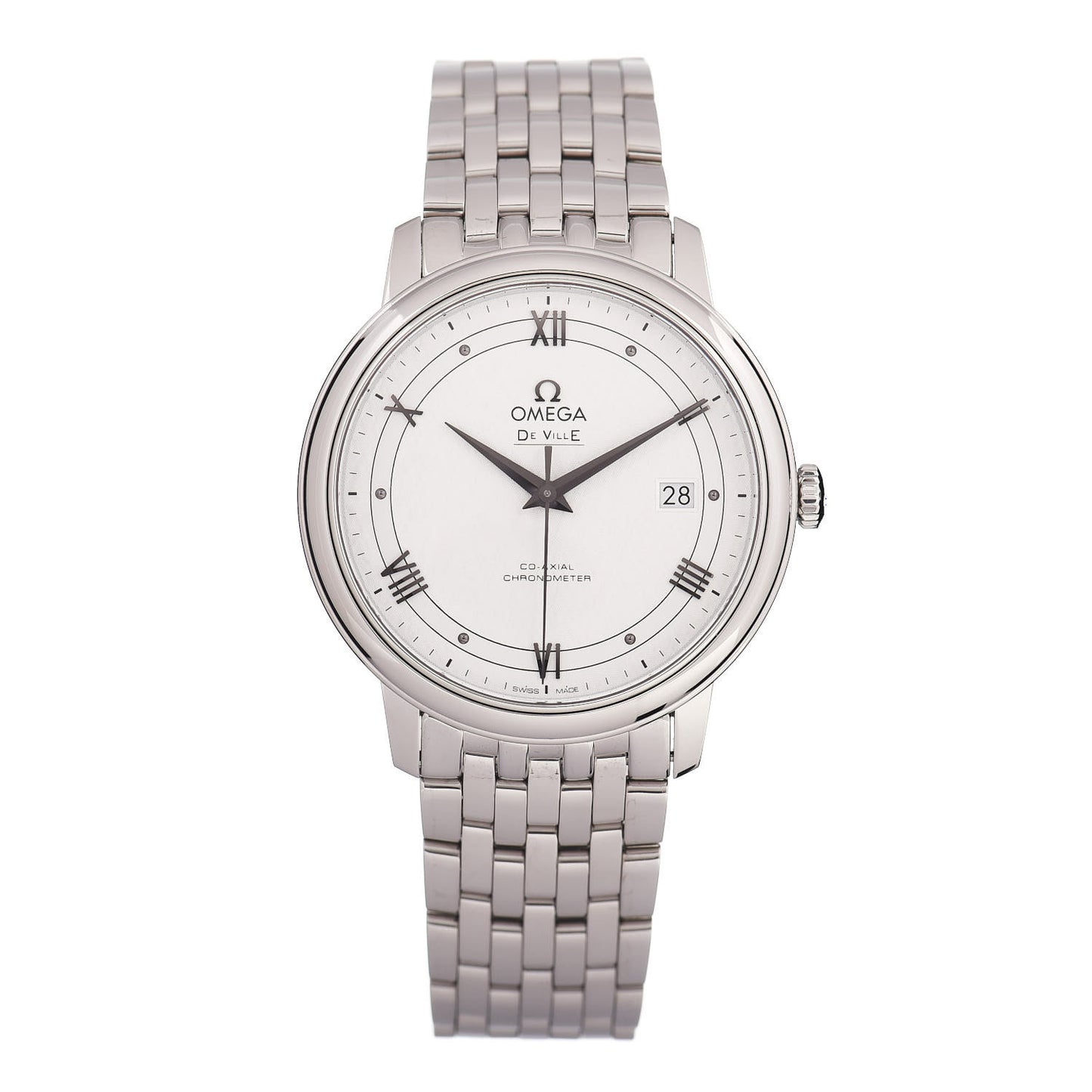 Stainless Steel Diamond 40mm De Ville Co-Axil Chronometer Automatic Watch 424.10.40.20.02.005