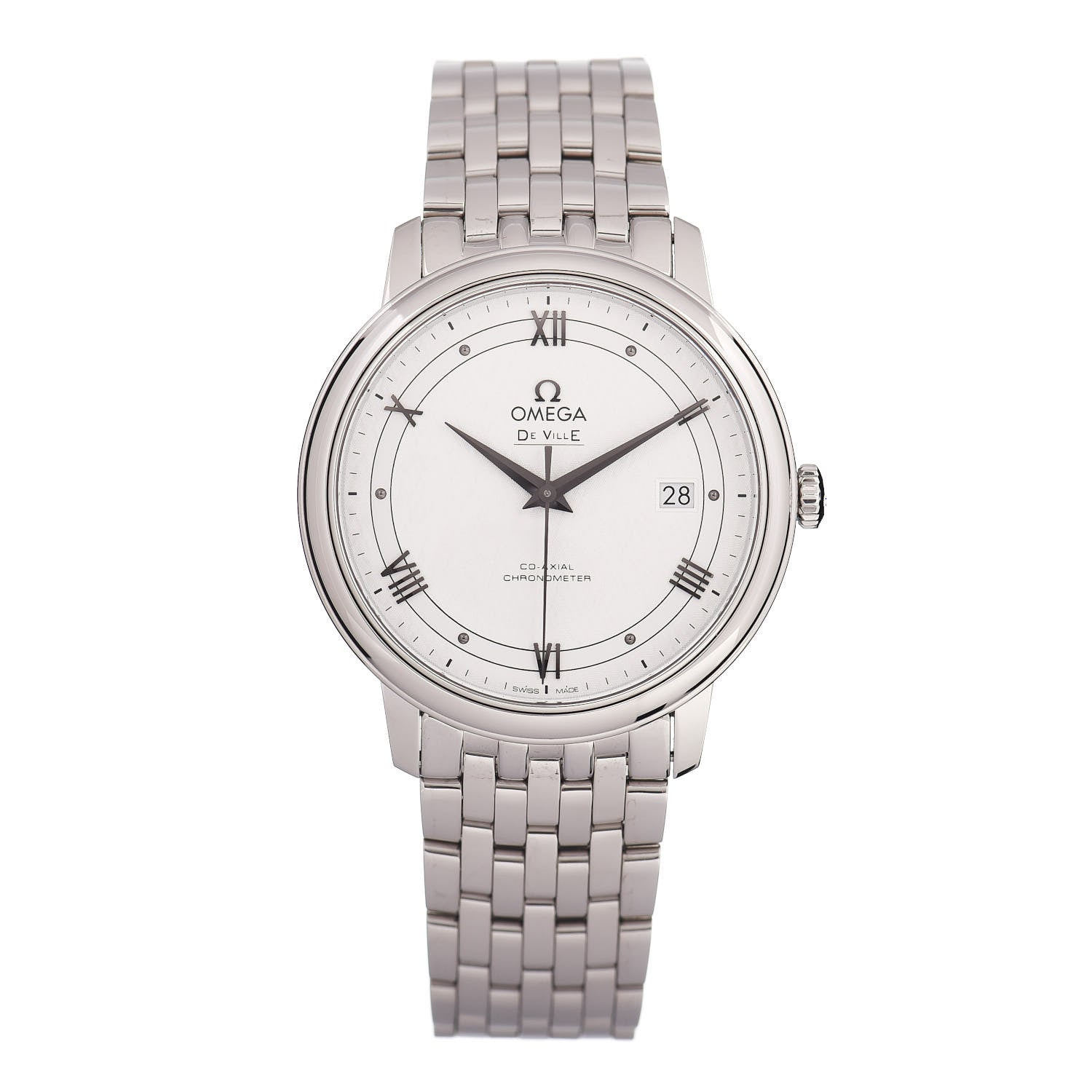 Omega Stainless Steel Diamond 40mm De Ville Co-Axil Chronometer Automatic Watch 424.10.40.20.02.005 1 of 5