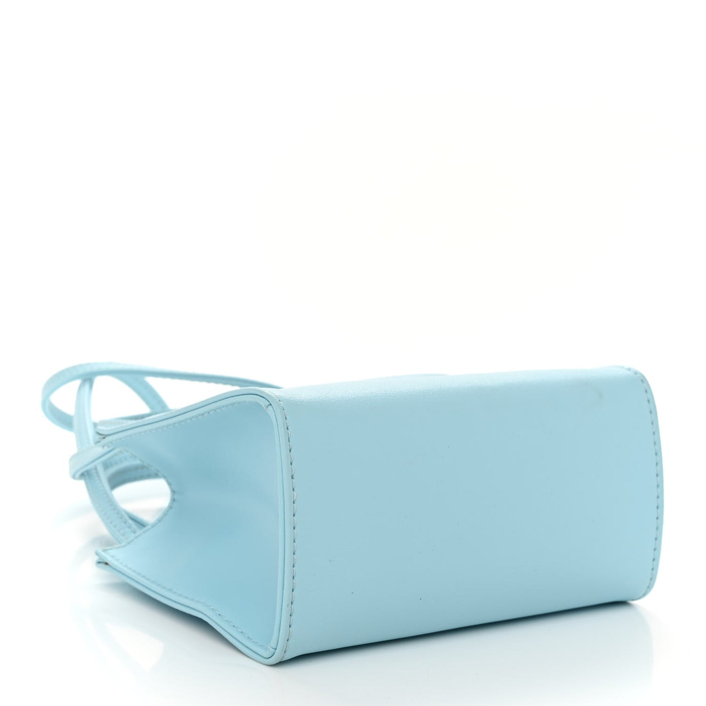 Vegan Leather Small Shopping Bag Pool Blue