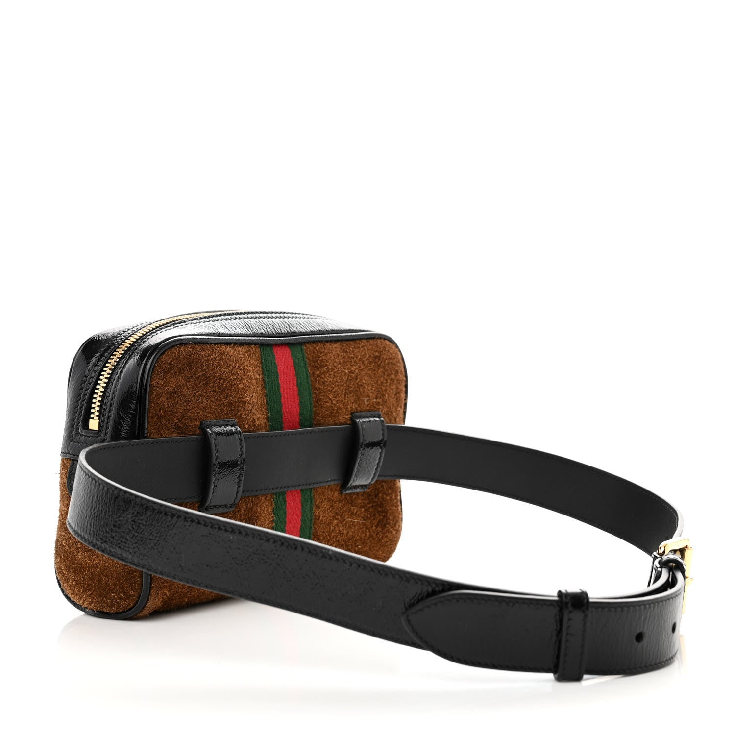 Gucci Suede Small Ophidia Belt Bag 85 34 Brown 3 of 10