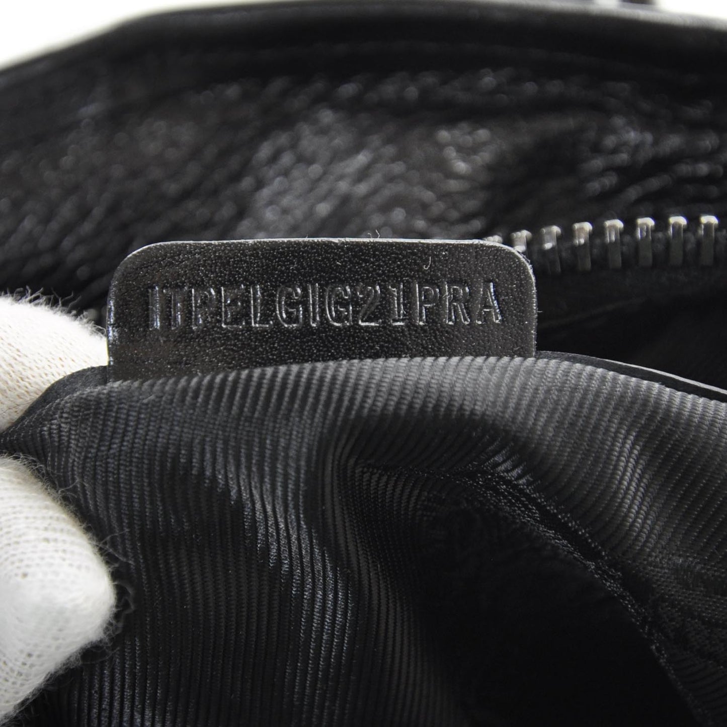 Leather Metal Stitch Lowry Black