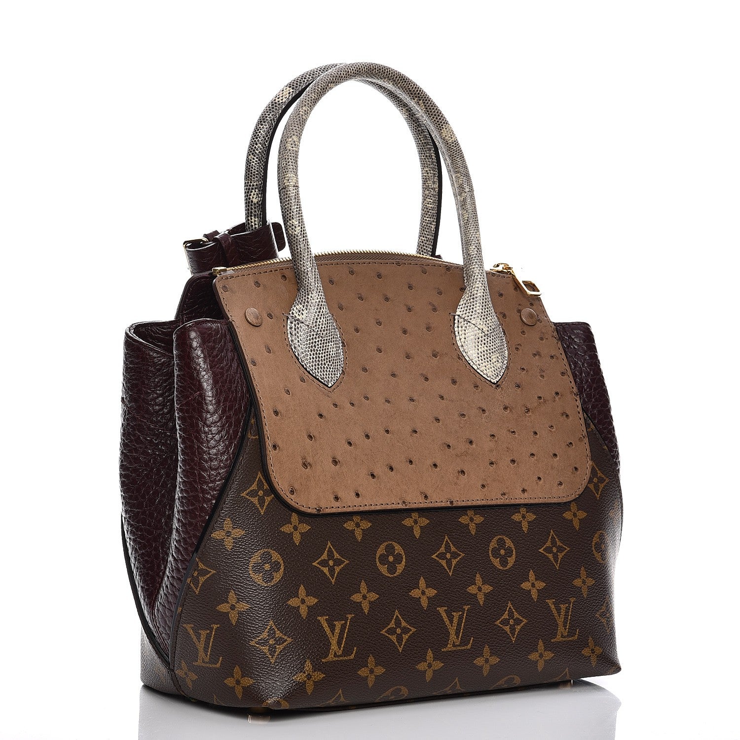 Louis Vuitton Monogram Ostrich Python Majestueux PM Bordeaux 3 of 7