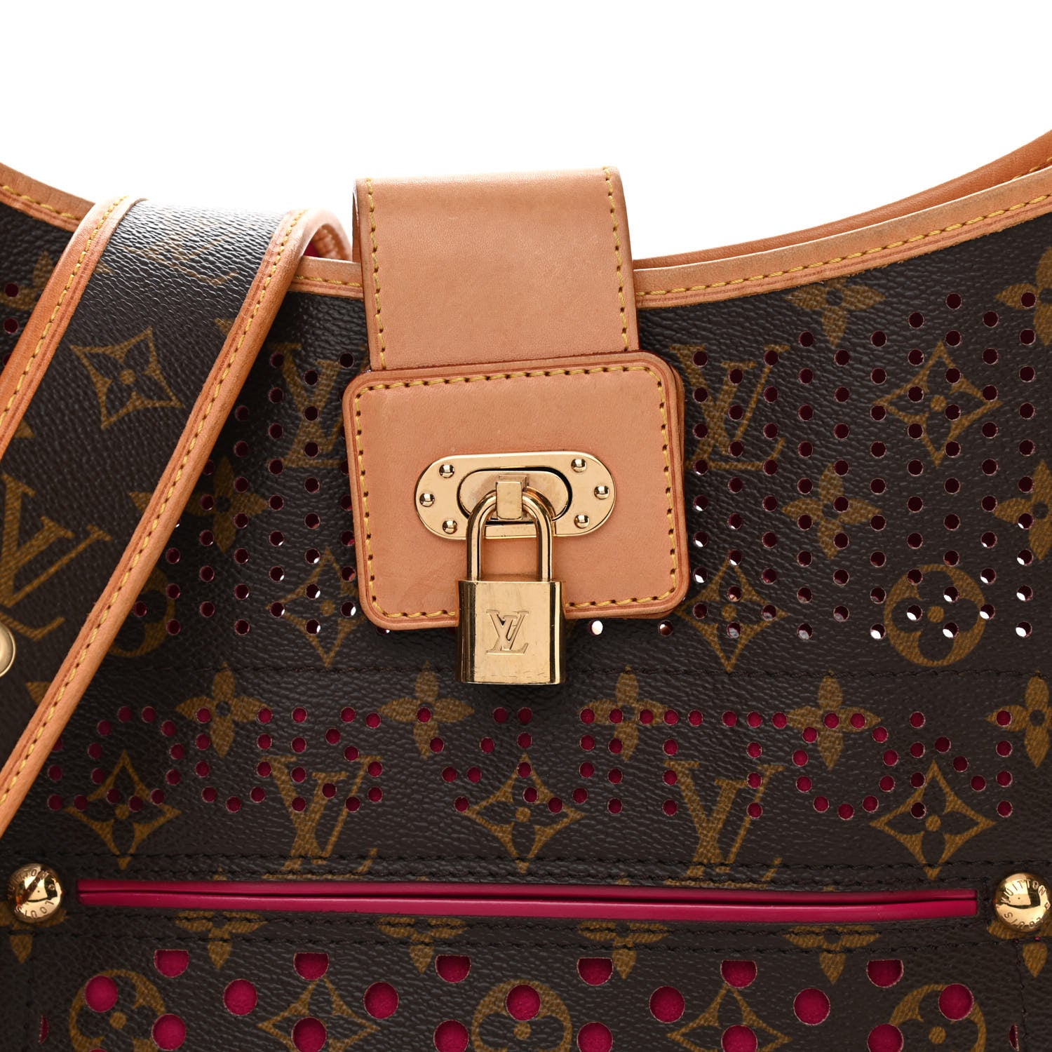 Louis Vuitton Monogram Perforated Musette Fuchsia 7 of 9