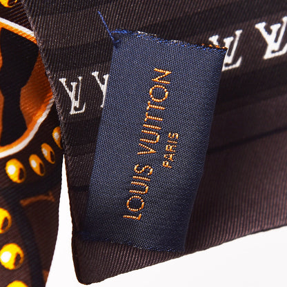 Louis Vuitton Silk Monogram LV World Bandeau Brown 5 of 6
