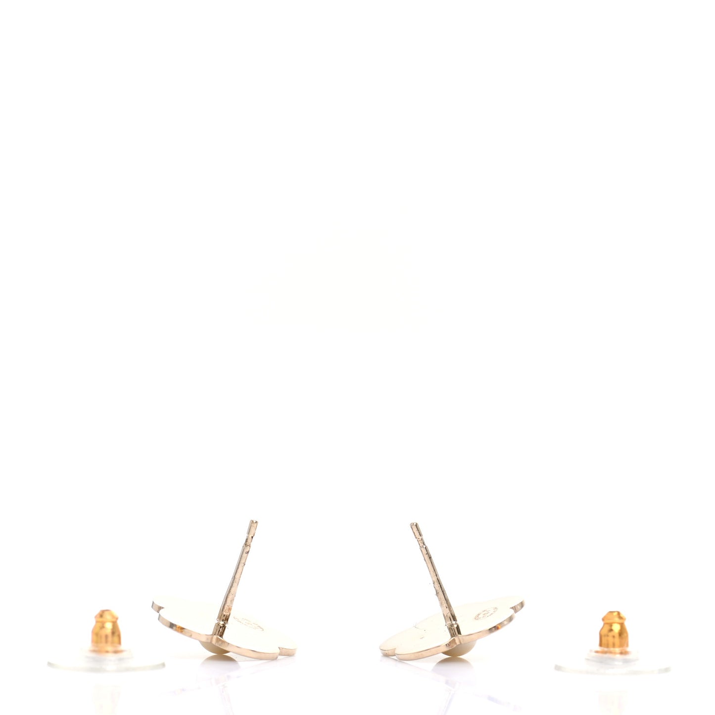 Pearl CC Camellia Earrings Gold