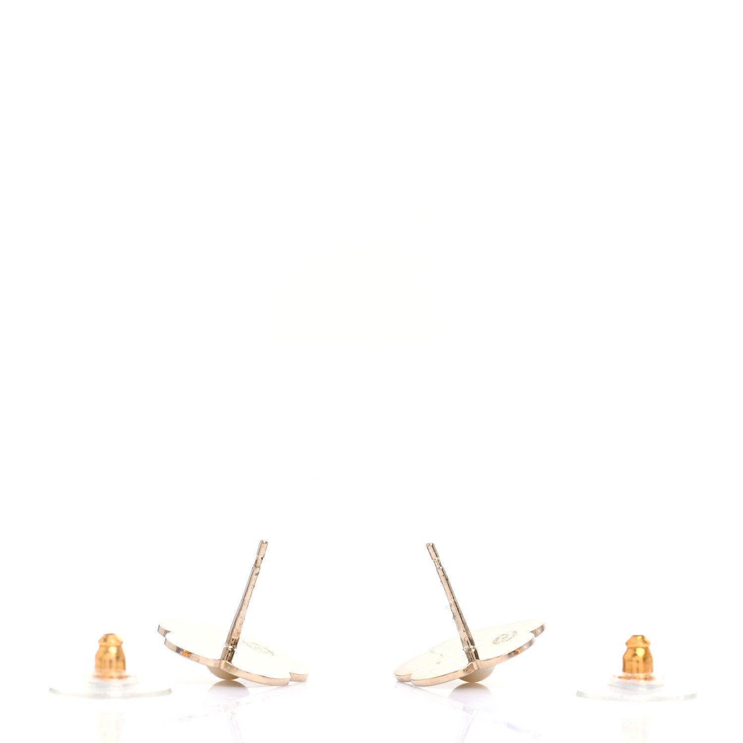 Chanel Pearl CC Camellia Earrings Gold 3 of 5