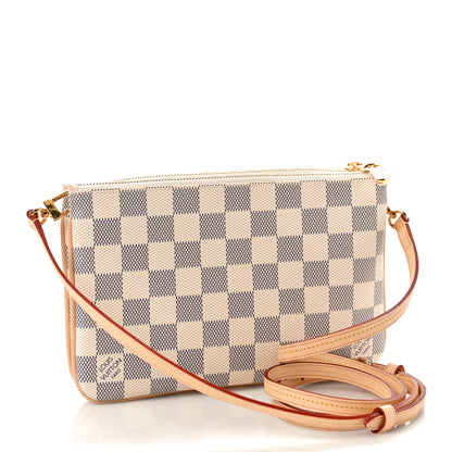 Louis Vuitton Damier Azur Double Zip Pochette 3 of 9