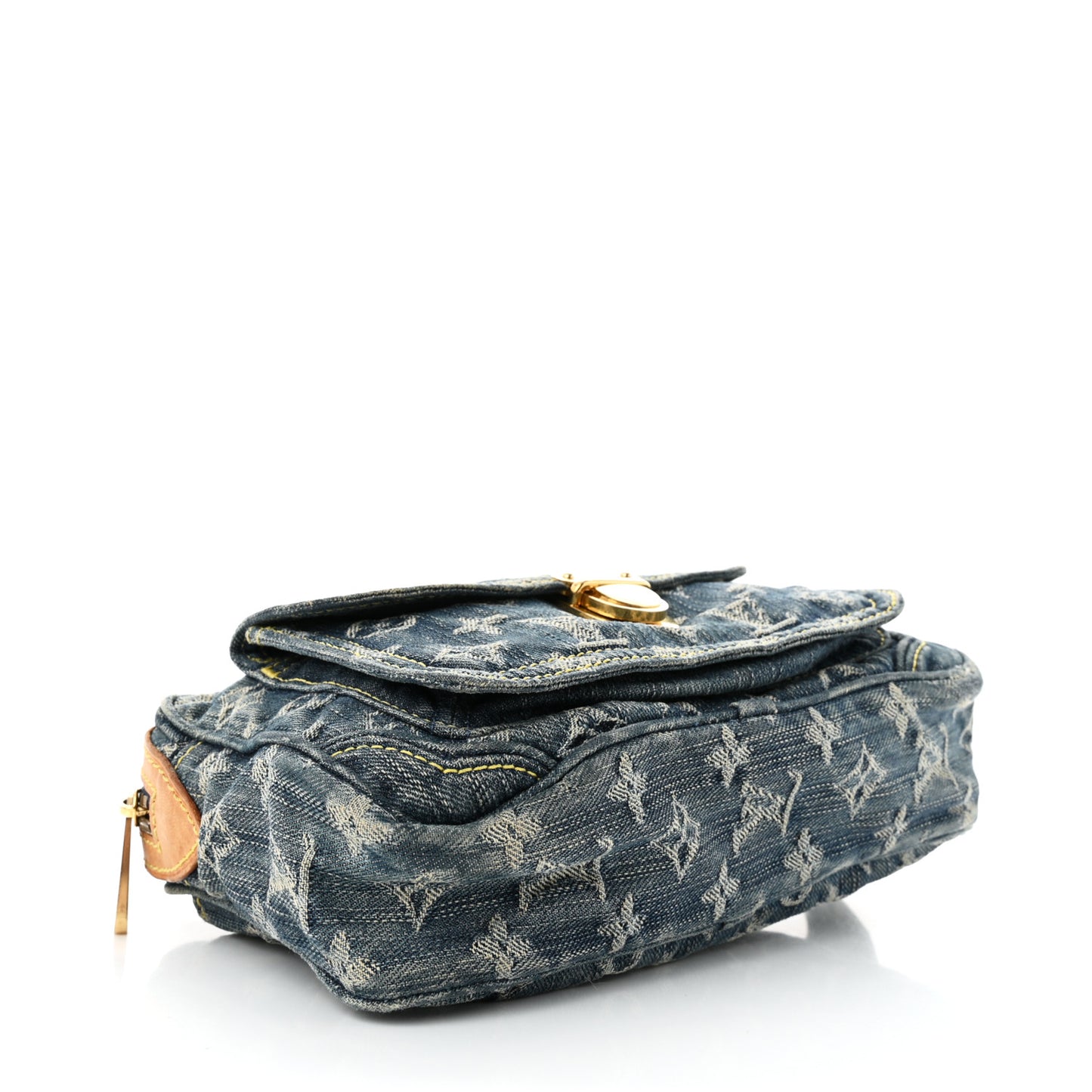 Monogram Denim Bum Bag Blue