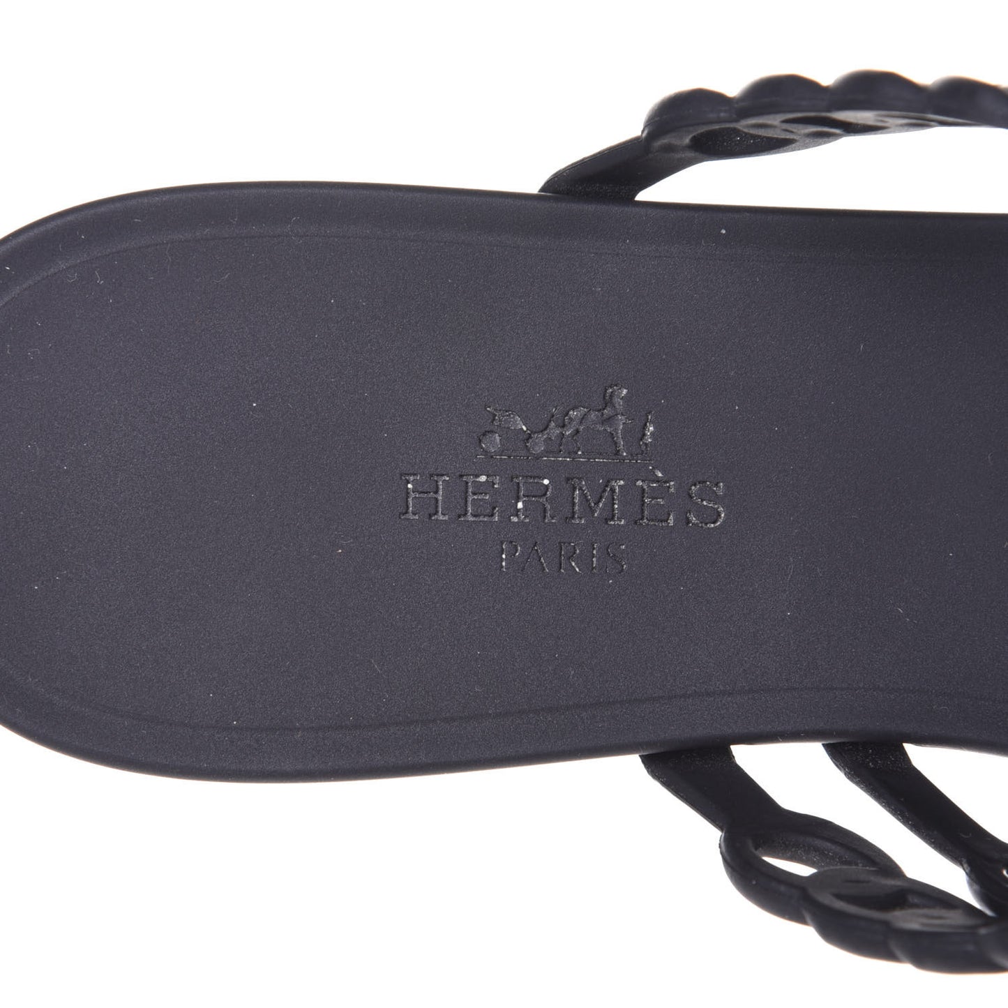 Rubber Chaine d'Ancre Nude Sandals 37 Black