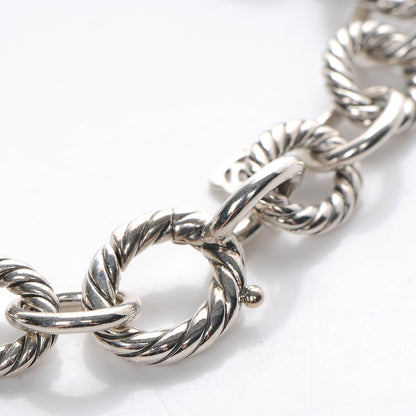 David Yurman Sterling Silver 10mm Medium Oval Link Bracelet 4 of 5
