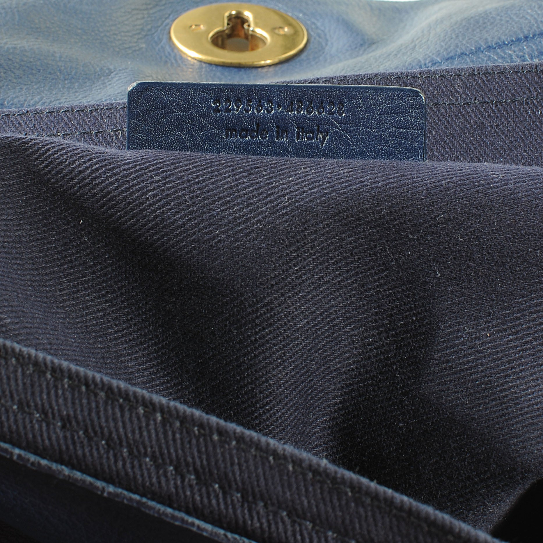 Saint Laurent Leather Large Muse Two Dark Blue 7 of 7