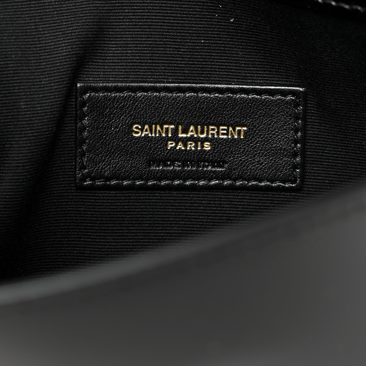 Saint Laurent Smooth Shiny Calfskin Monogram Uptown Pouch Black 5 of 7