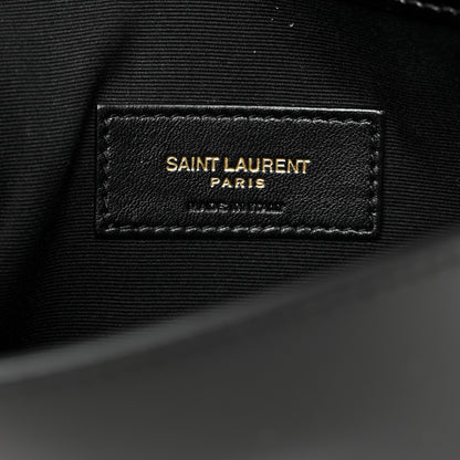 Saint Laurent Smooth Shiny Calfskin Monogram Uptown Pouch Black 5 of 7