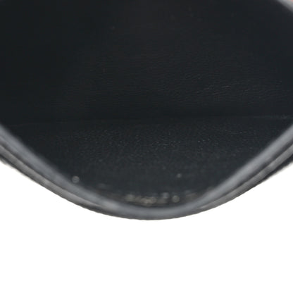 Saint Laurent Grain De Poudre Matelasse Chevron Monochrome Monogram Credit Card Case Black 5 of 8