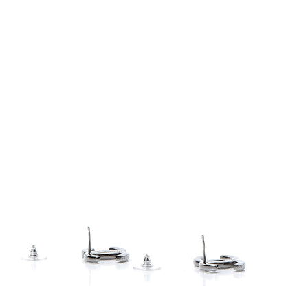 Chanel Crystal CC Earrings Silver 3 of 6