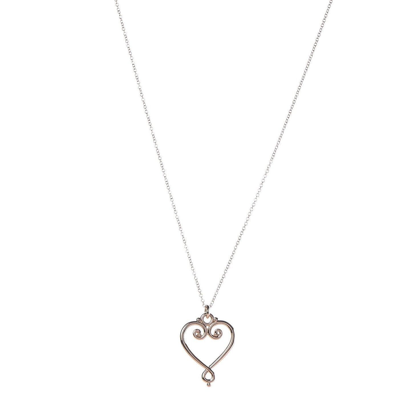 18K Rose Yellow Gold Paloma Picasso Venezia Goldoni Heart Pendant Necklace