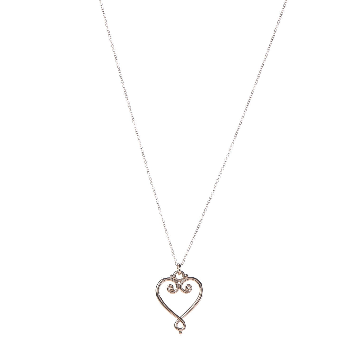 Tiffany 18K Rose Yellow Gold Paloma Picasso Venezia Goldoni Heart Pendant Necklace 1 of 7