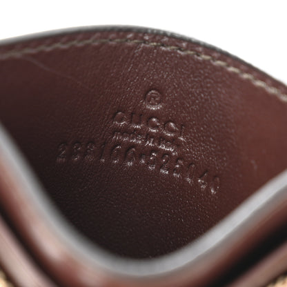 Gucci GG Monogram Calfskin Card Holder Beige Ebony Cuir 6 of 6