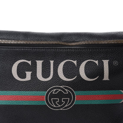 Gucci Grained Calfskin Logo Belt Bag Black 10 of 10