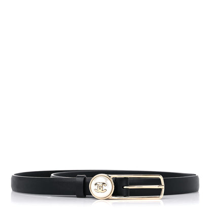 Chanel Calfskin Pearl Belt 80 32 Black 1 of 7