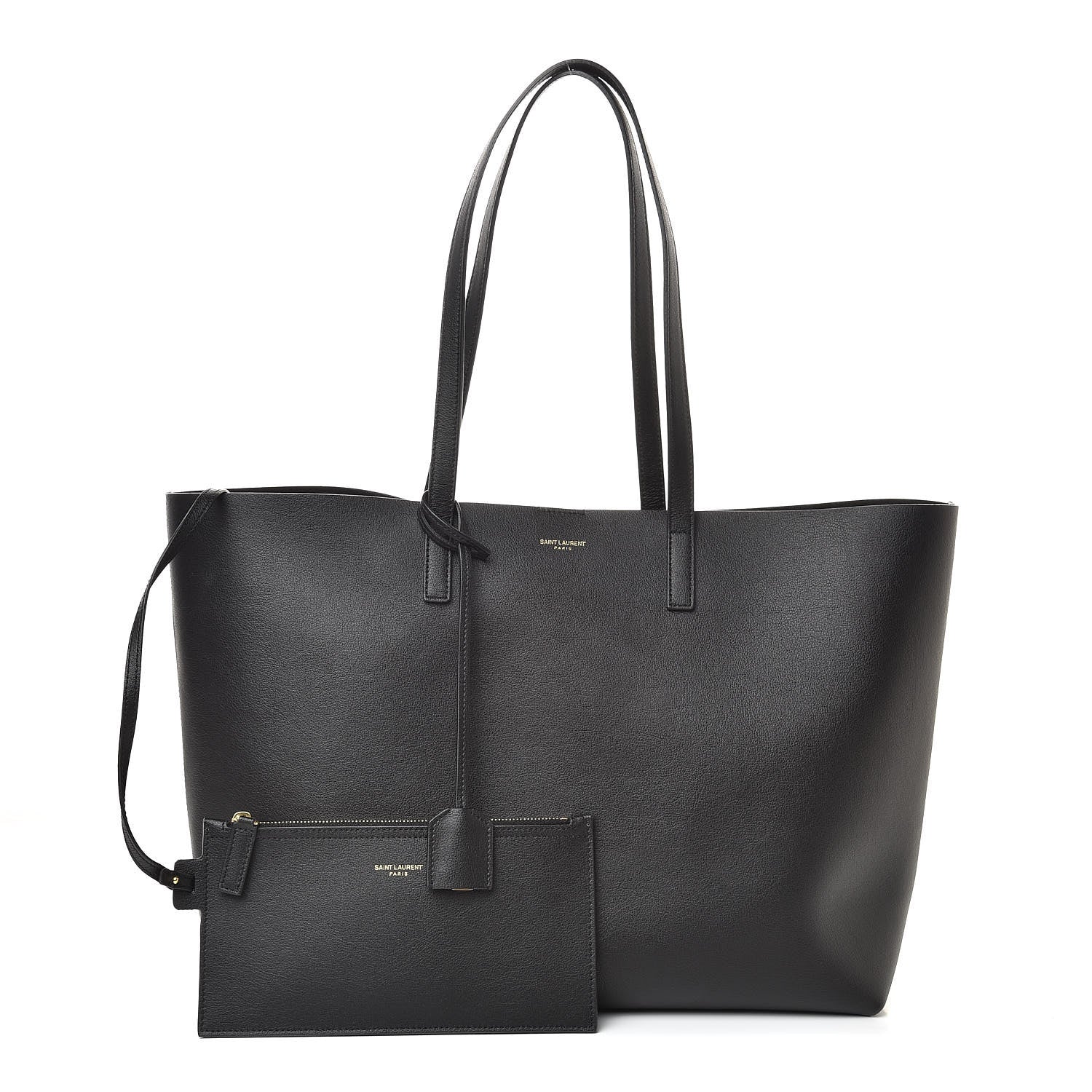 Saint Laurent Calfskin Large Shopping Tote Black 1 of 10