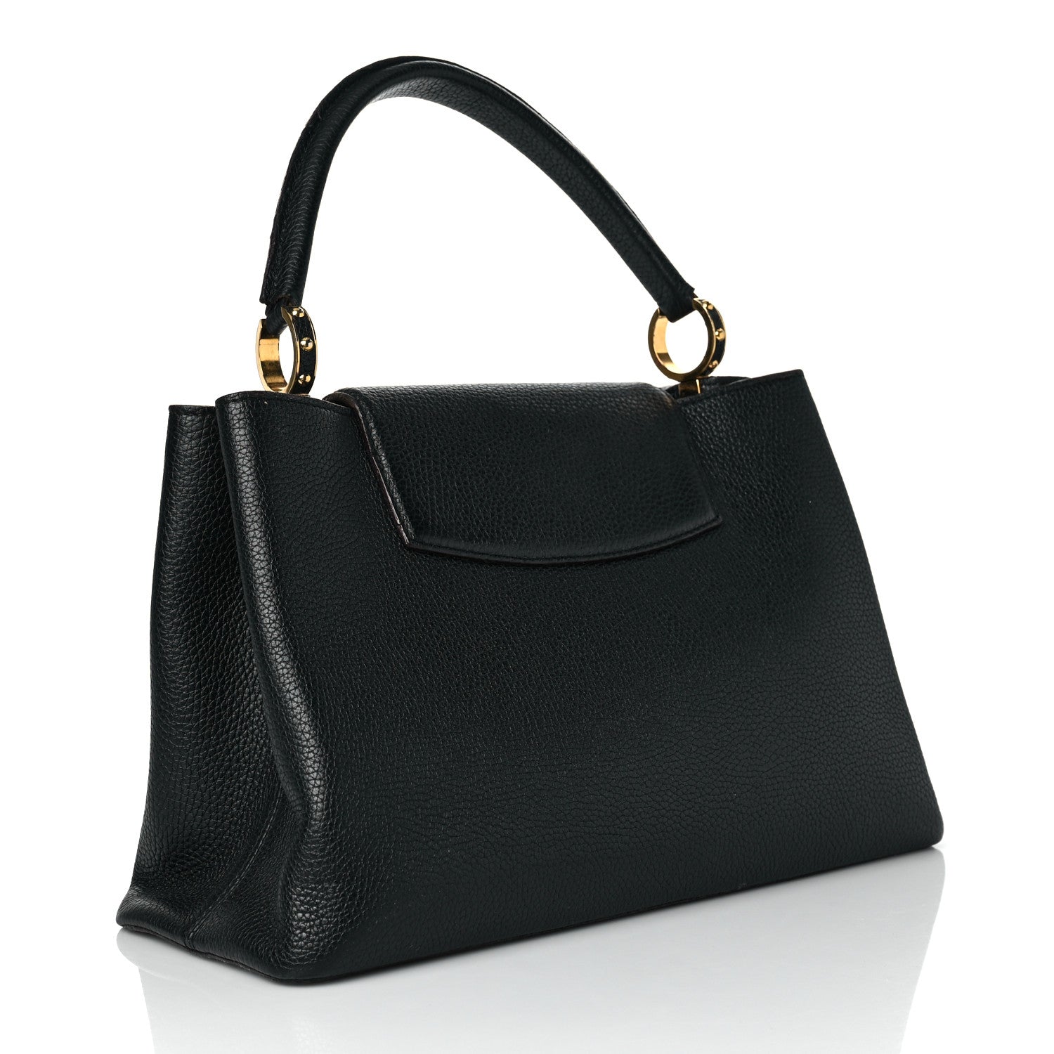 Louis Vuitton Taurillon Capucines MM Black Fuchsia 3 of 10