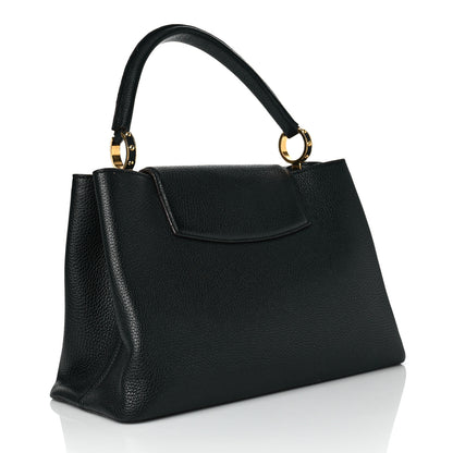 Louis Vuitton Taurillon Capucines MM Black Fuchsia 3 of 10