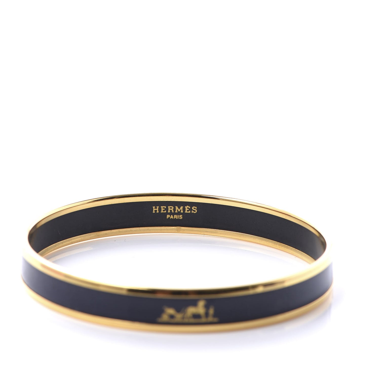 Enamel Printed Caleche Narrow Bracelet 70 Bleu