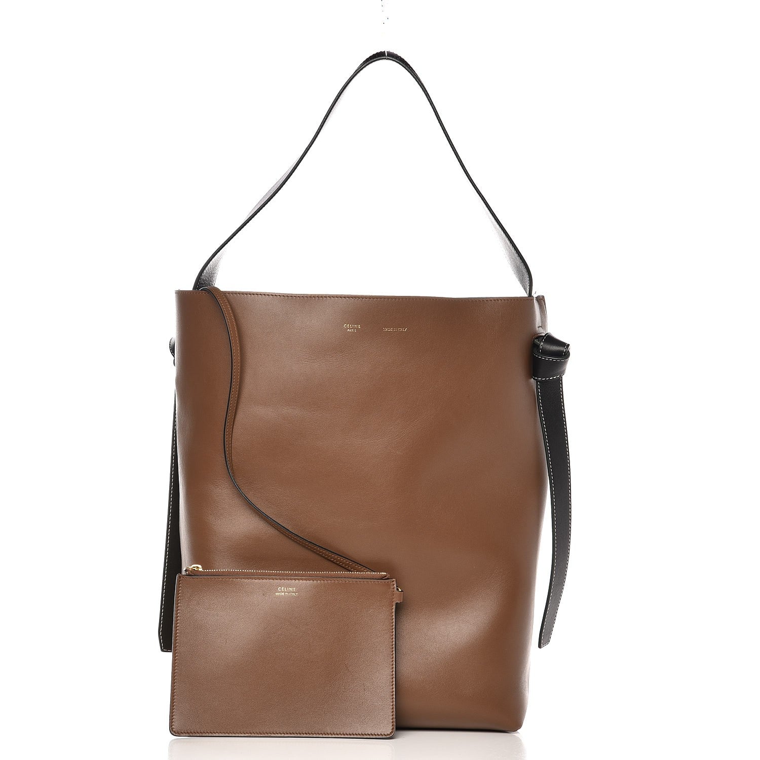 Celine Shiny Smooth Calfskin Small Twisted Cabas Camel Tan 3 of 13