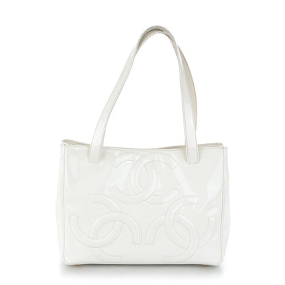 Chanel Patent CC Tote White 1 of 21