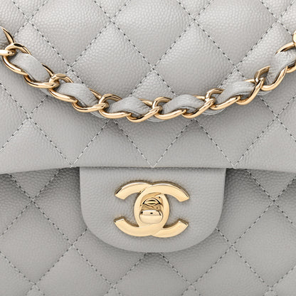 Chanel Caviar Quilted Small Double Flap Grey 8 of 11