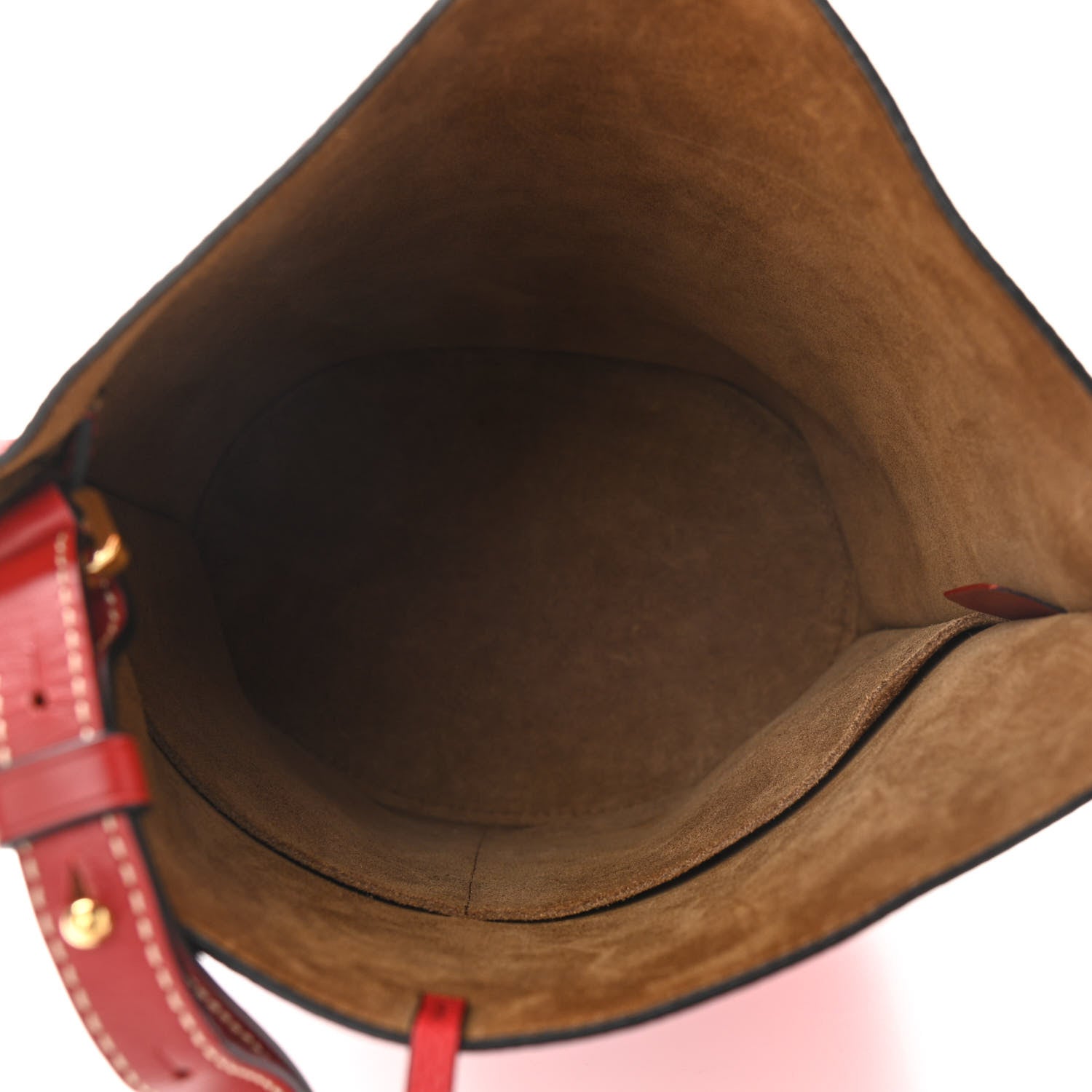 Loewe Calfskin Gate Bucket Bag Scarlet Burnt Red 5 of 10