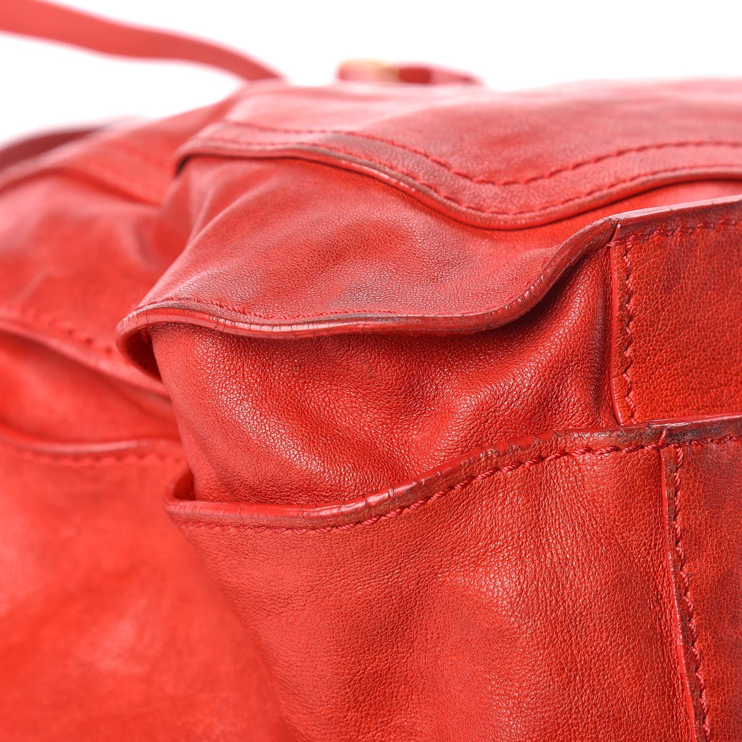 Lambskin PS1 Extra Large Satchel Lipstick Red