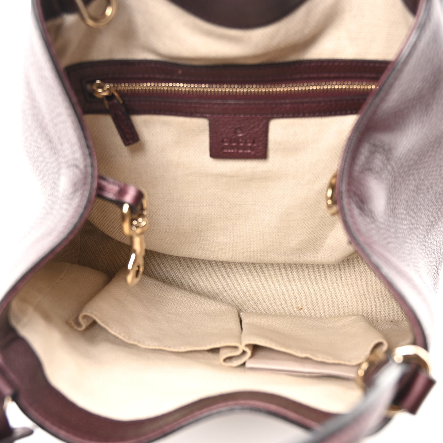 Metallic Cellarius Calfskin Small Soho Shoulder Bag Classic Burgundy
