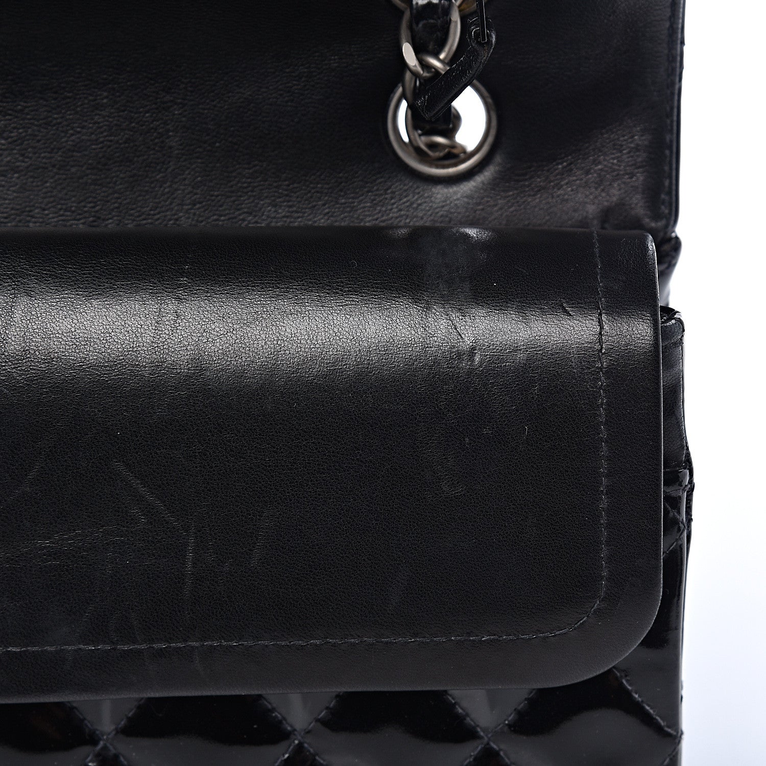 Chanel Patent Quilted Medium Double Flap Black 11 of 17