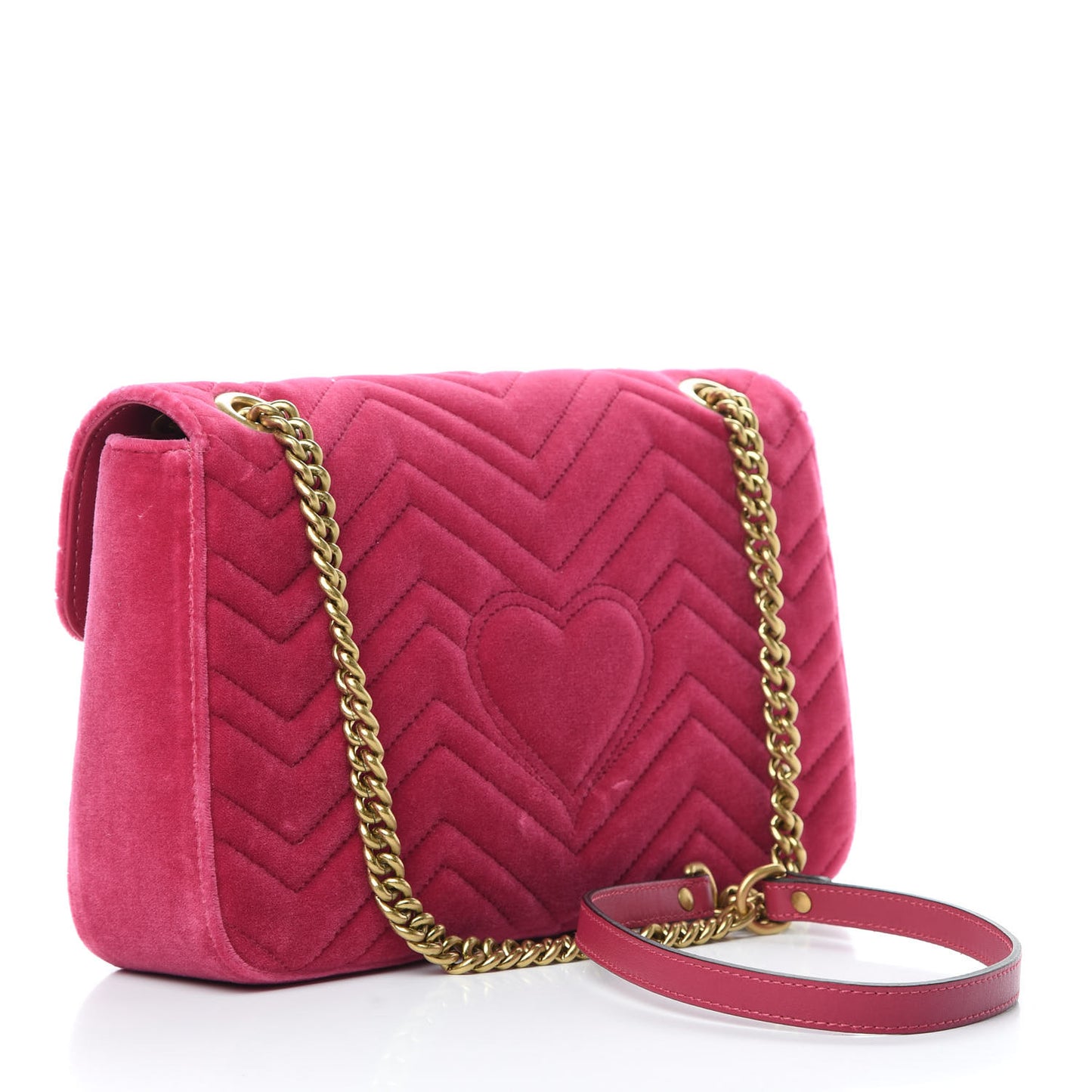 Velvet Matelasse Blind for Love Embroidered Medium GG Marmont Shoulder Bag Light Raspberry Rose Multicolor