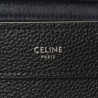 Celine Drummed Calfskin Nano Luggage Black 6 of 10