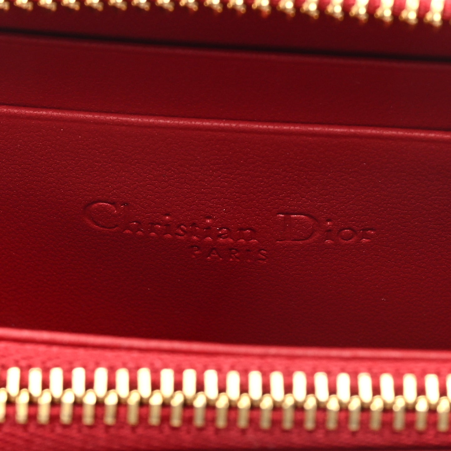 Lambskin Cannage Dioramour Small Lady Dior Voyageur Coin Purse Wallet Spicy Red