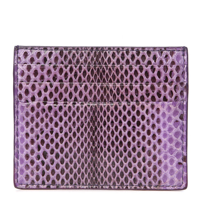 Bottega Veneta Lizard Card Wallet Purple 1 of 8