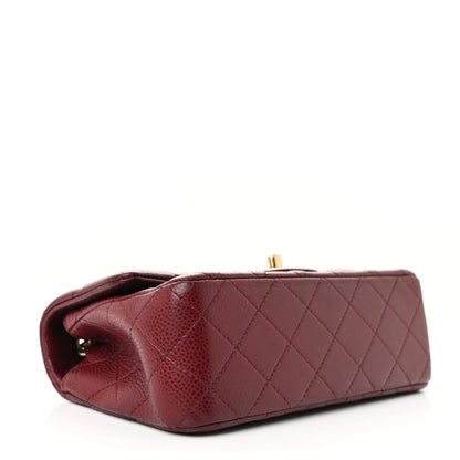 Chanel Caviar Quilted Mini Rectangular Flap Dark Red 4 of 10