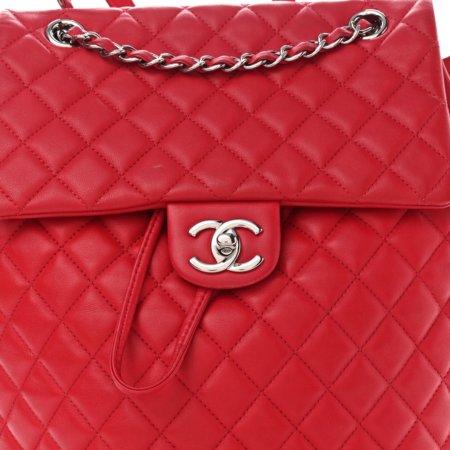 Chanel Lambskin Quilted Large Urban Spirit Backpack Red 8 of 11
